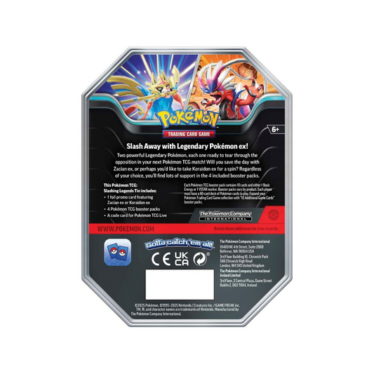 Pokémon - Slashing Legends Zacian ex Tin